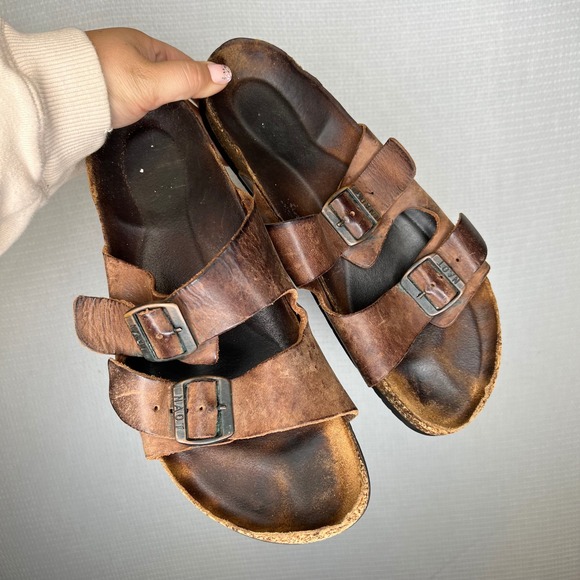 Mens Naot Leather Sandals Slides Slip Ons Comfort Casual 42 - Picture 1 of 7